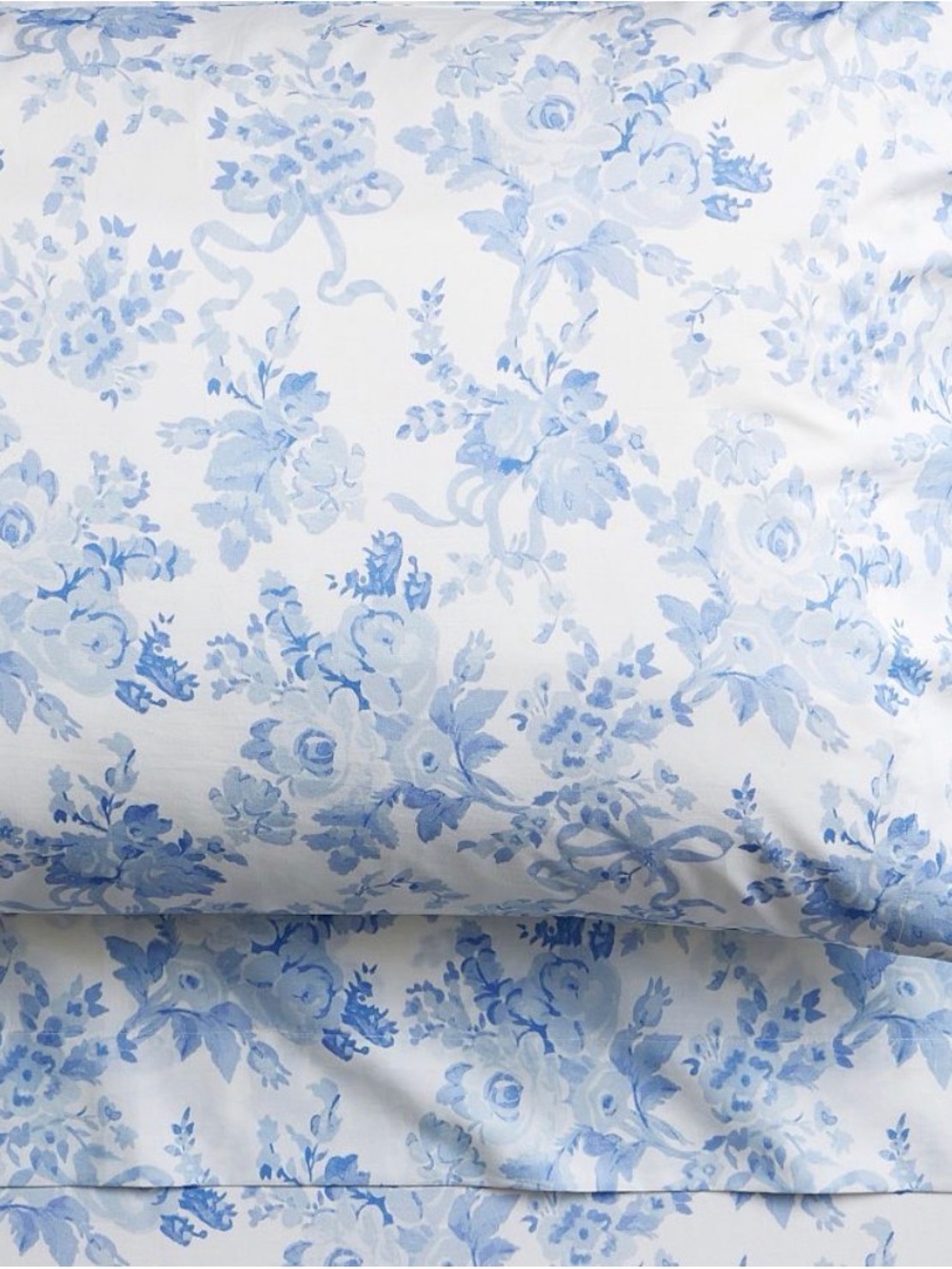 LoveShackFancy Blue and White FITTED SHEET ONLY in Dam-sack Floral